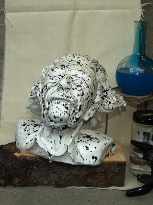 Albert Einstein, clay, 45cm x 40cm wide, '01