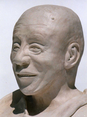 Dalai Lama 45cm x 40cm, clay, '96