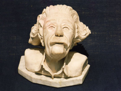 Albert Einstein, clay, 45cm x 40cm wide, '01